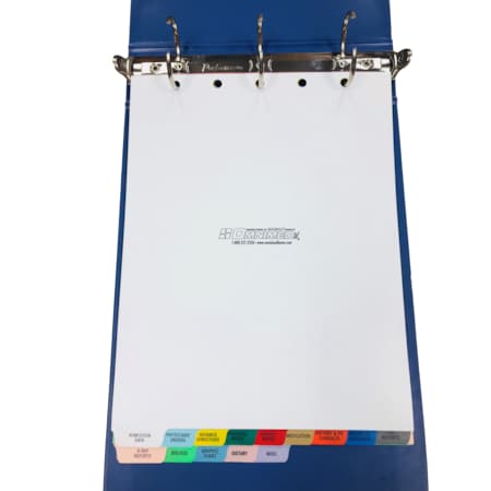 Omnimed Med Chart Divider Set, 14Tab, Preprinted Chart Dividers, Top Open, PK10 220917